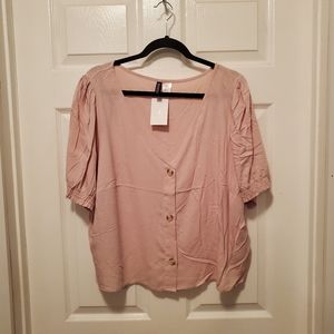 Divided H&M Light Pink Top Size XL